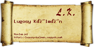 Lugosy Kálmán névjegykártya
